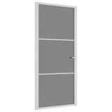 Vidaxl Porta interna 93x201,5 cm ESG Glass e bianco in alluminio