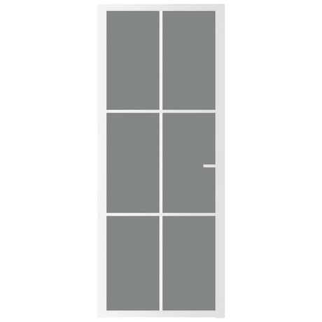 VIDAXL Innenür 83x201,5 cm ESG -Glas und Aluminium weiß