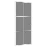 Vidaxx Innentür 93x201,5 cm ESG-Glas und Aluminium weiß