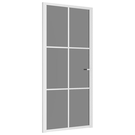 Vidaxx Innentür 93x201,5 cm ESG-Glas und Aluminium weiß