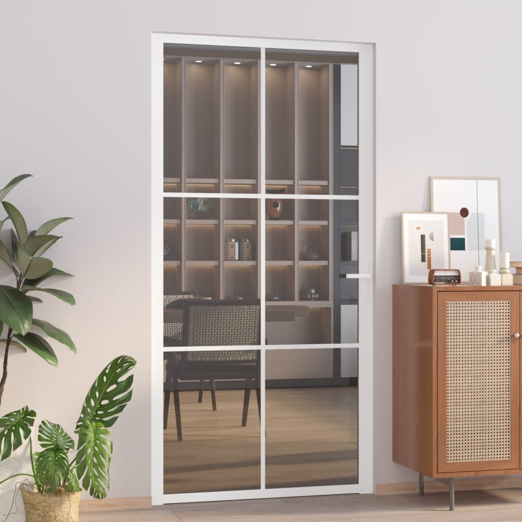 Vidaxl inner door 102.5x201.5 cm ESG glass and aluminum white