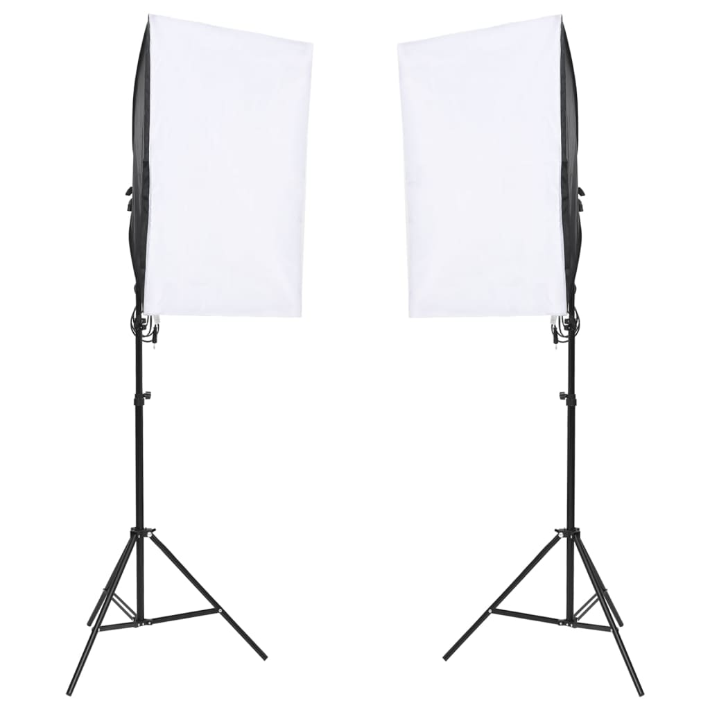 VidaXL Fotostudio-Set mit Lichtset, Hintergrundleinwand und Reflektor