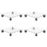 VidaXL Pflanzenrollen 4 Stück quadratisch 35x35 cm Hartglas