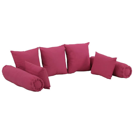 VidaXL 7-teiliges Dekokissen-Set Stoff rosa