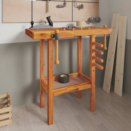 Vidaxl Workbench mit Bankschrauben 92x48x83 cm fester Akaziahout