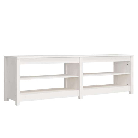 Vidaxx Schuhbank 160x36,5x50 cm massives Kiefernholz weiß