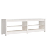 Vidaxx Schuhbank 160x36,5x50 cm massives Kiefernholz weiß