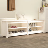 Canapé de chaussure vidaxl 160x36.5x50 cm en pin massif blanc