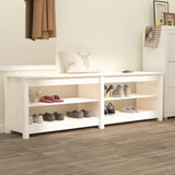 Vidaxx Schuhbank 160x36,5x50 cm massives Kiefernholz weiß