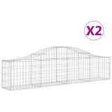 Vidaxl Schans Cesti 2 a volta a volta 200x30x40 60 cm Galvanized Iron