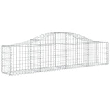 VidaXL Gabionen 2 Stück gebogen 200x30x40 60 cm verzinktes Eisen