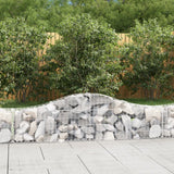 VidaXL Gabionen 2 Stück gebogen 200x30x40 60 cm verzinktes Eisen