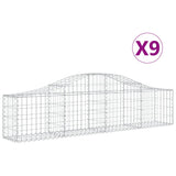 Cestas Vidaxl Schans 9 st 200x30x40 60 cm de hierro galvanizado