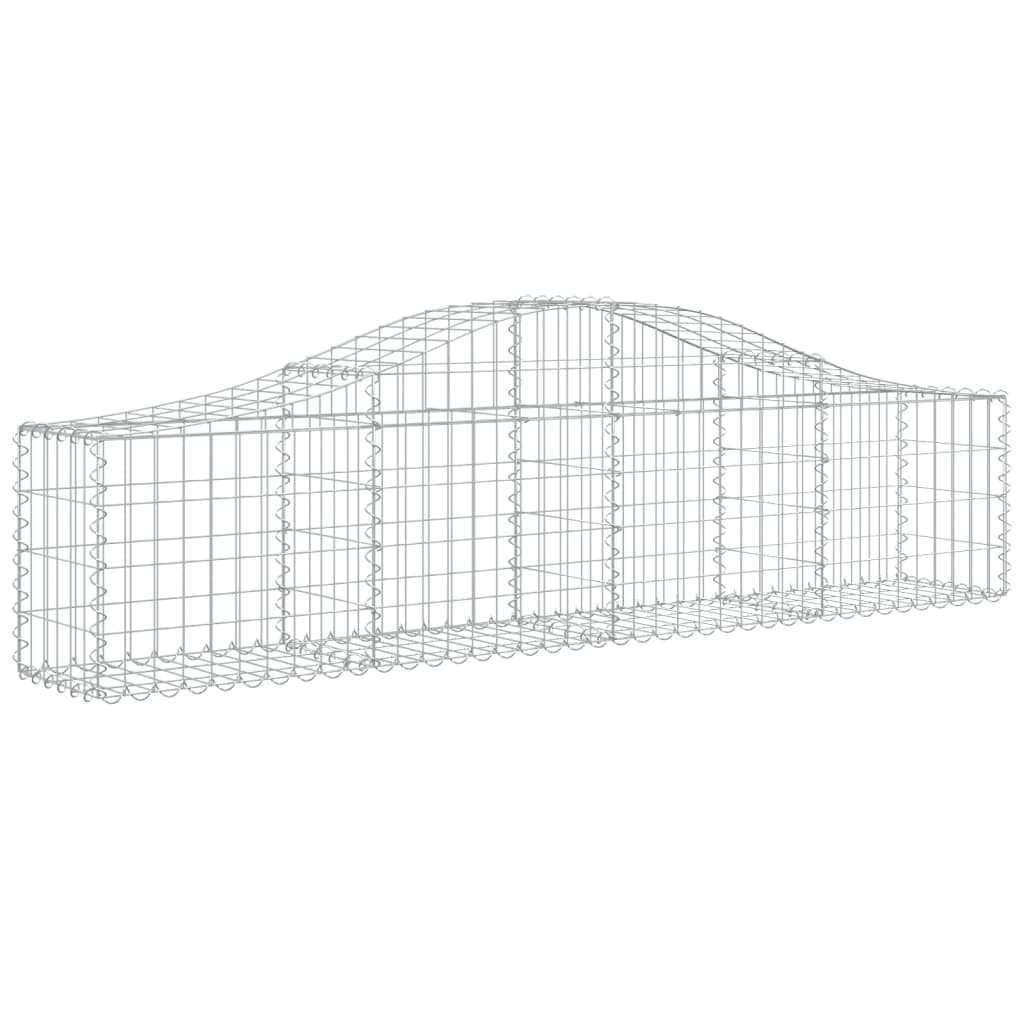 VidaXL Schans baskets 9 st vaulted 200x30x40 60 cm galvanized iron