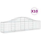 Vidaxl Schans kurver 10 st Vaulted 200x30x40 60 cm galvanisert jern