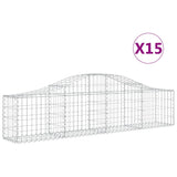 Cestas Vidaxl Schans 15 st 200x30x40 60 cm de hierro galvanizado