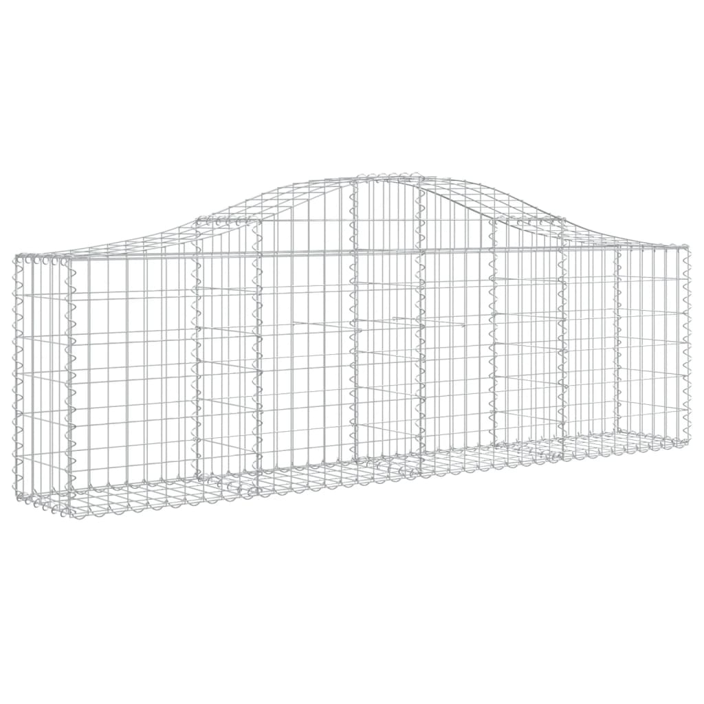 Vidaxl Schans kurve 3 st hvælvede 200x30x60 80 cm galvaniseret jern