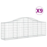 Vidaxl Schans Cestini 9 Stault 200x30x60 80 cm Galvanizzato