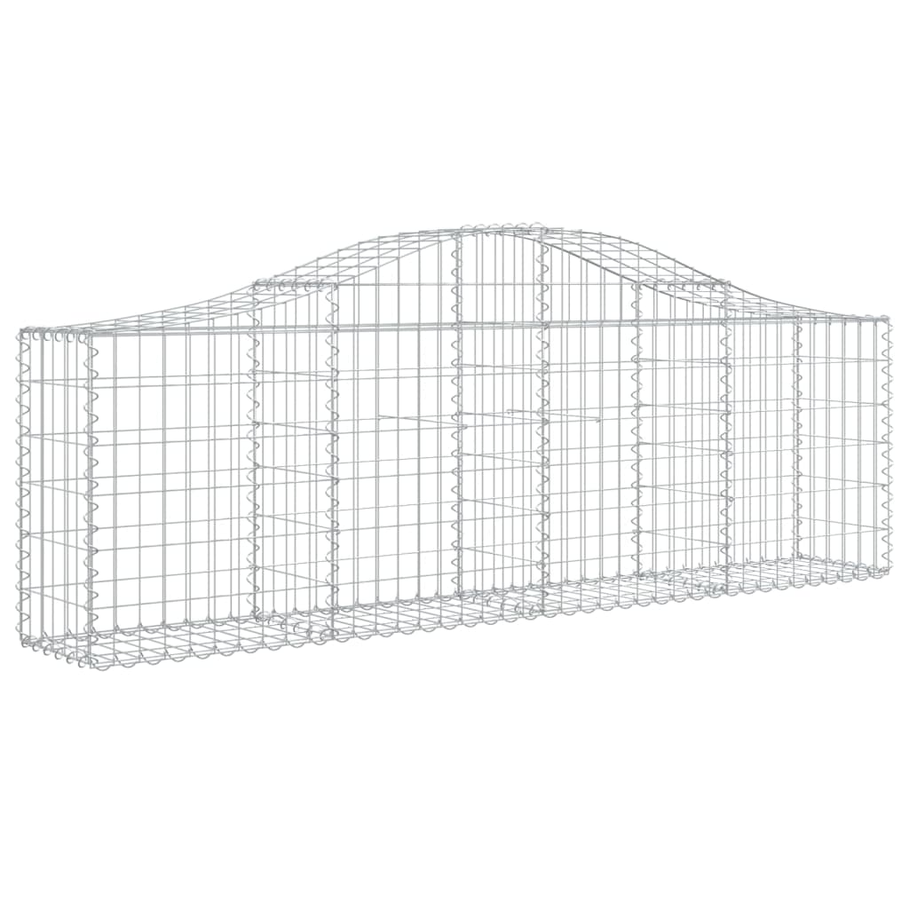 Vidaxl Schans baskets 9 st vaulted 200x30x60 80 cm galvanized iron