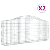 Vidaxl Schans Cesti 2 a volta a volta 200x30x80 100 cm Galvanized Iron