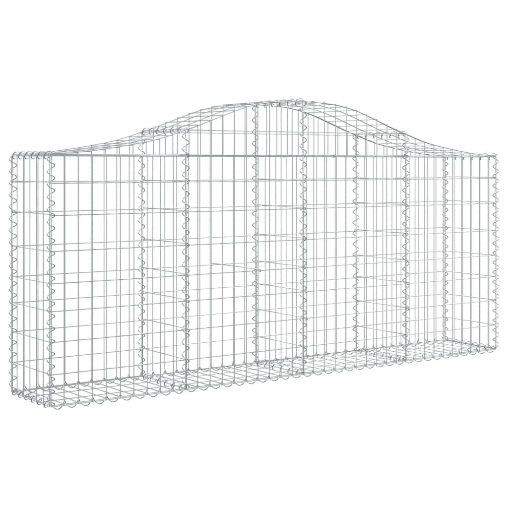 Cestas Vidaxl Schans 2 st 200x30x80 100 cm de hierro galvanizado