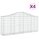 Vidaxl Schans Caskets 4 ST Krandoval 200x30x80 100 cm galvanizované železo