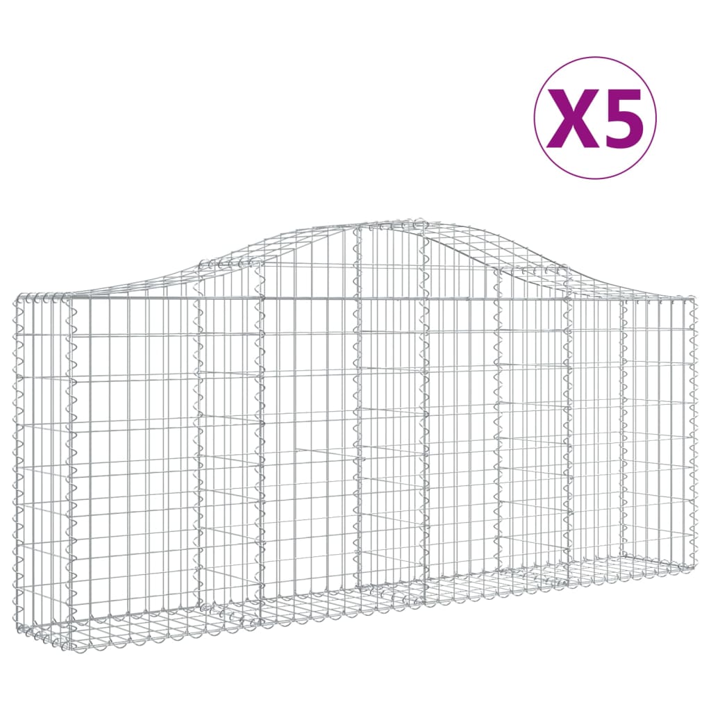 Vidaxl Schans Koše 5 St. Klenané 200x30x80 100 cm galvanizované železo