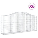 Vidaxl Schans kurver 6 st Vaulted 200x30x80 100 cm galvanisert jern