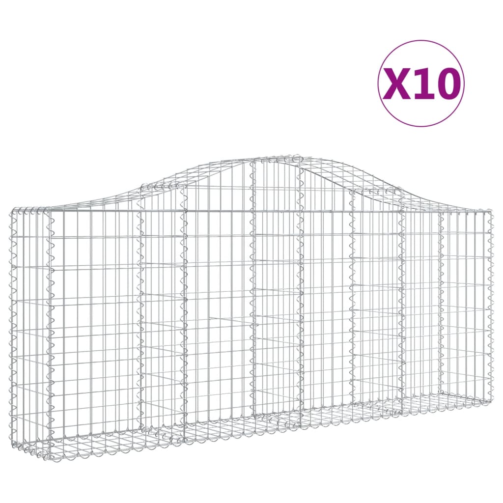 Cestas Vidaxl Schans 10 st 200x30x80 100 cm de hierro