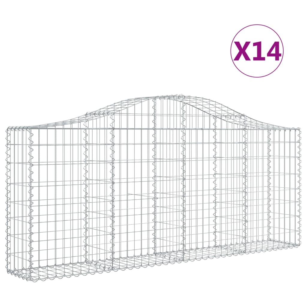 Vidaxl Schans korgar 14 st valvade 200x30x80 100 cm järn