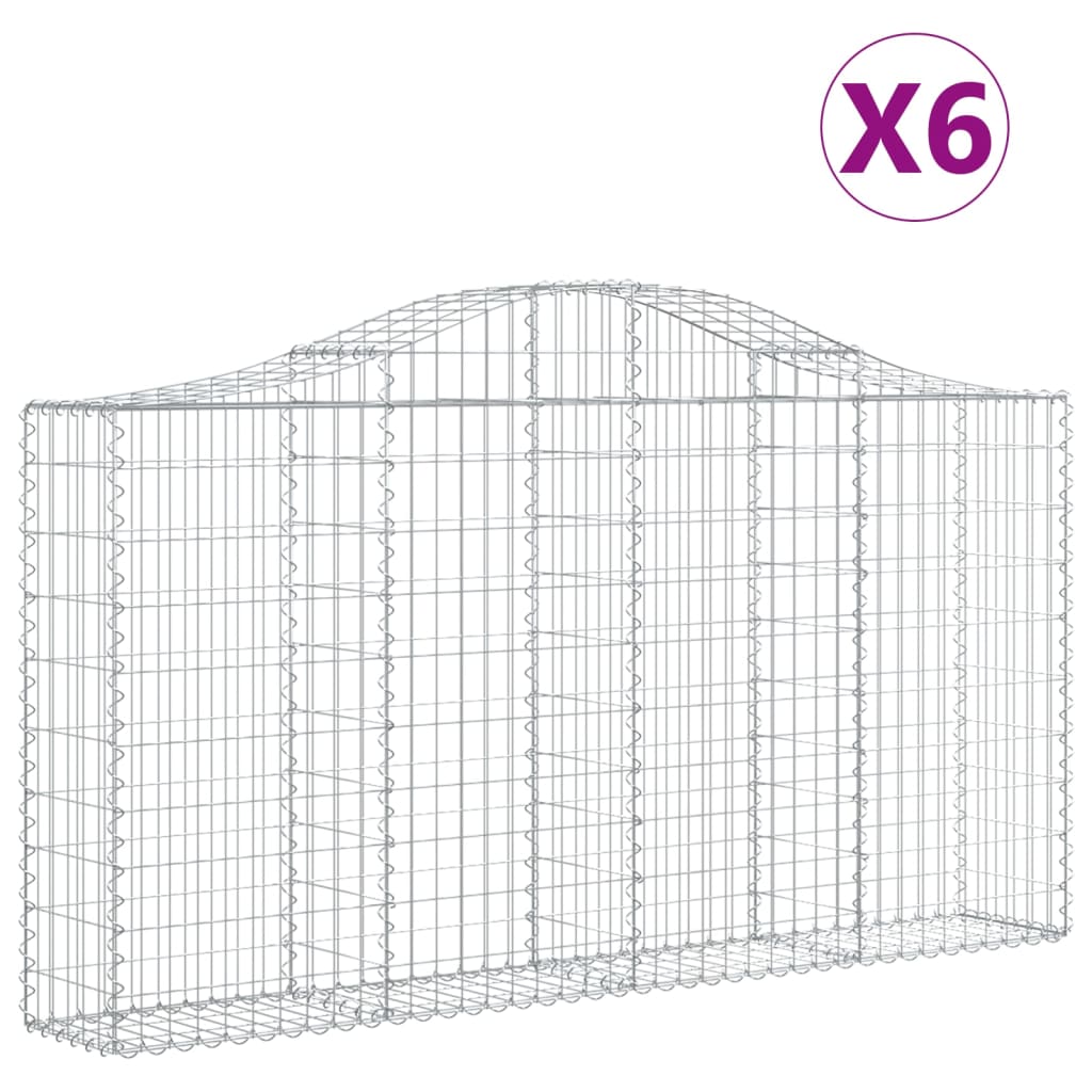 Vidaxl Schans Kosze 6 ST sklepione 200x30x100 120 cm żelazo