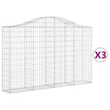 Vidaxl Schans kurver 3 St Vaulted 200x30x120 140 cm jern