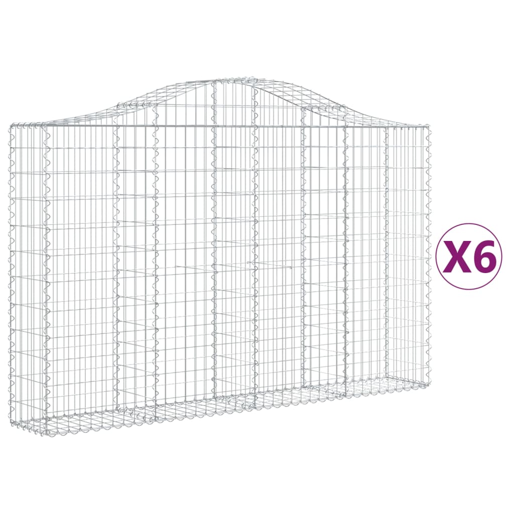 Vidaxl Schainen Kuerf 6 St Vaulted 200x30x120 140 cm Eisen