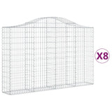 Vidaxl Schans baskets 8 st vaulted 200x30x120 140 cm iron