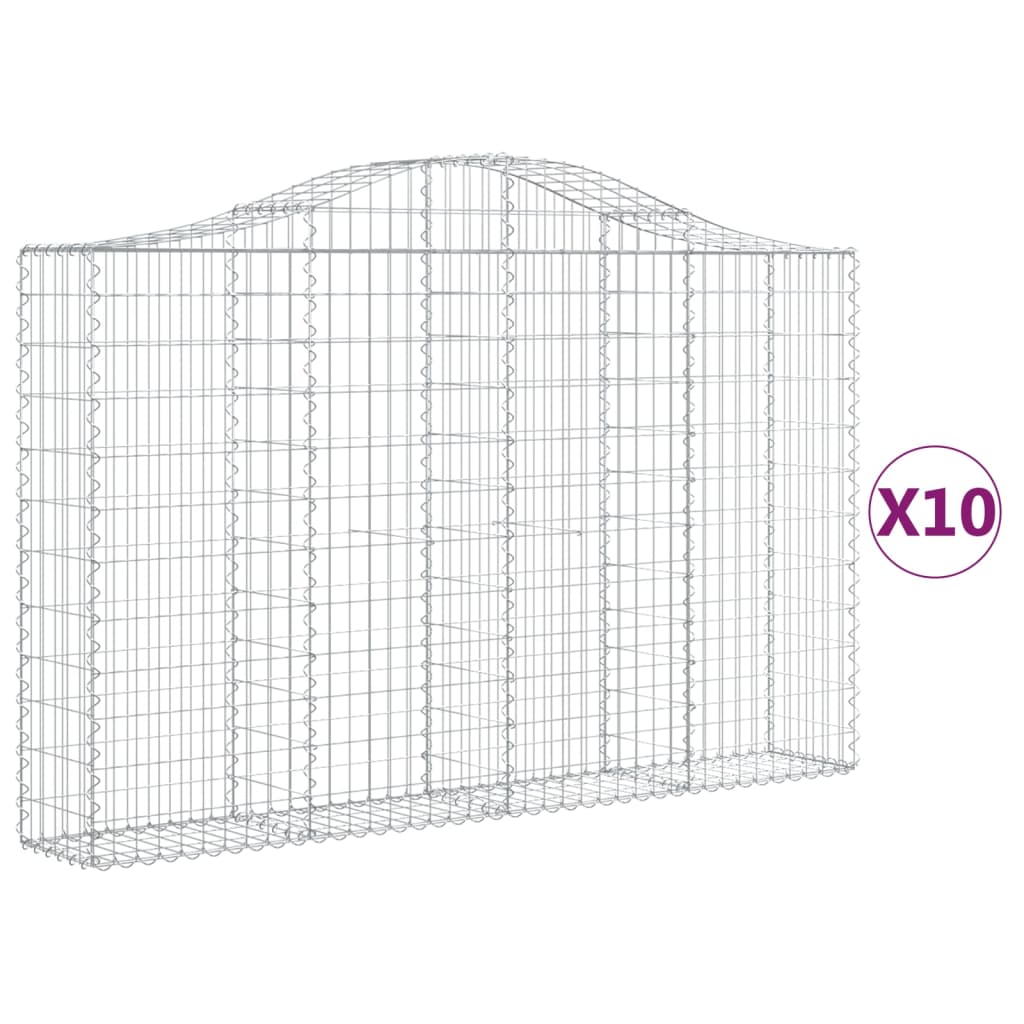 Vidaxl Schans kurver 10 St Vaulted 200x30x120 140 cm jern