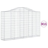 VidaXL Schans baskets 11 st vaulted 200x30x120 140 cm iron