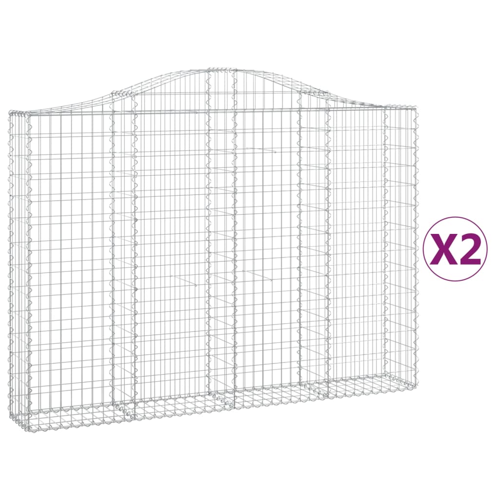 Vidaxl Schans Kosze 2 ST sklepione 200x30x140 160 cm żelazo