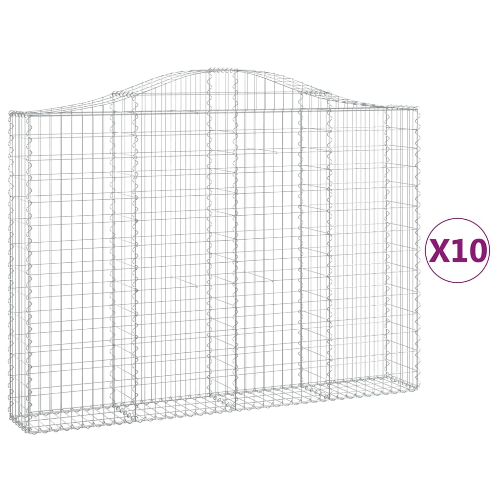 VidaXL Schans baskets 10 st vaulted 200x30x140 160 cm iron