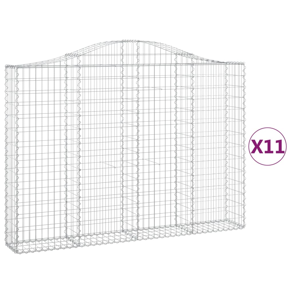 Vidaxl Schans kurver 11 St Vaulted 200x30x140 160 cm jern