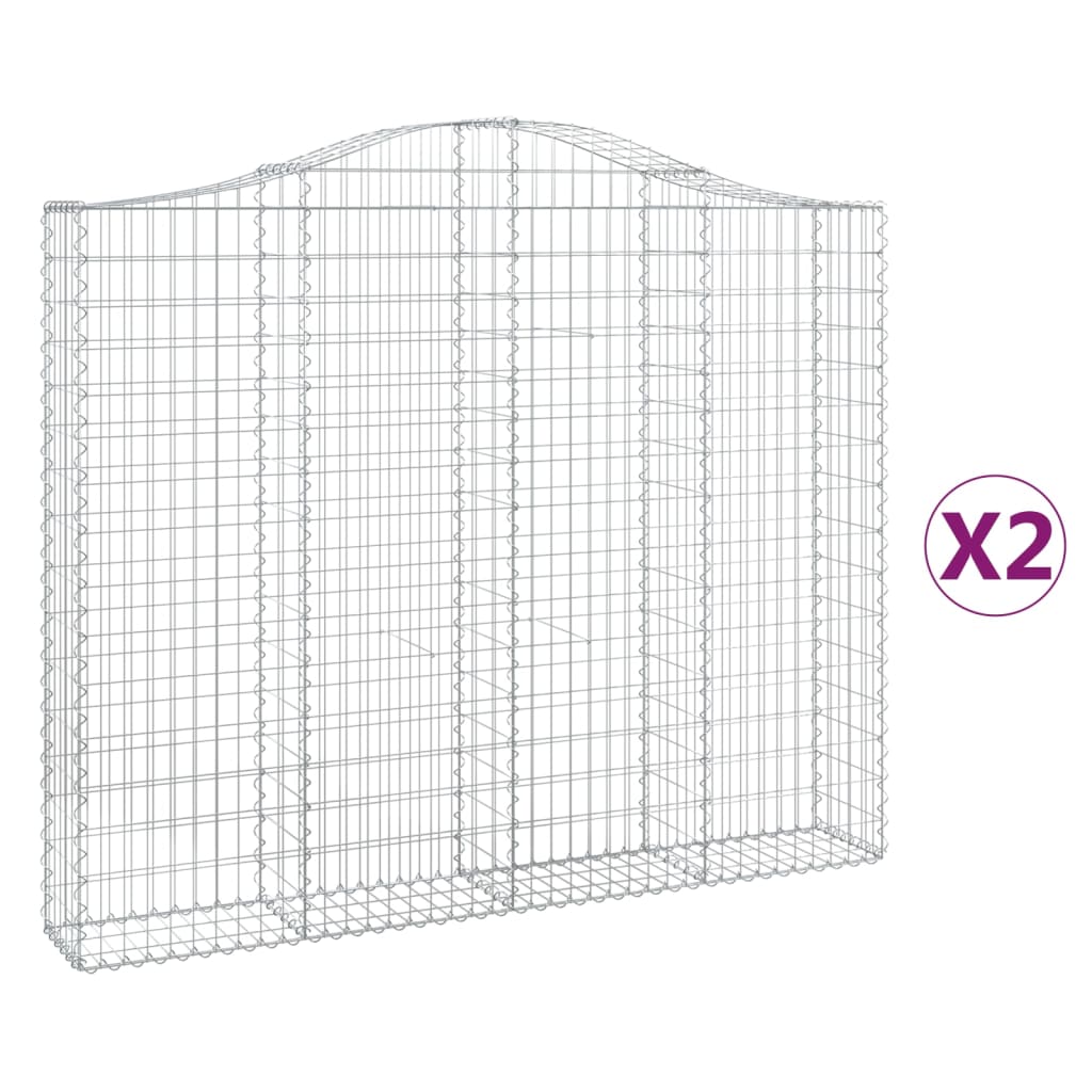 Vidaxl Schans Baskets 2 ST Krandoval 200x30x160 180 cm železo