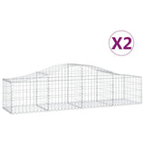 Cestas Vidaxl Schans 2 st 200x50x40 60 cm de hierro galvanizado