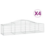 Vidaxl Schans Cestini 4 Stauted 200x50x40 60 cm Galvanizzato