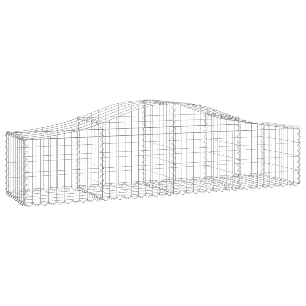 VidaXL Schans baskets 7 st vaulted 200x50x40 60 cm galvanized iron