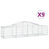 VidaXL Schanskorven 9 st gewelfd 200x50x40 60 cm gegalvaniseerd ijzer