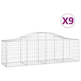 Vidaxl Schans korgar 9 St Valved 200x50x60 80 cm Galvaniserat järn