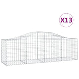 Cestas Vidaxl Schans 13 st 200x50x60 80 cm de hierro galvanizado