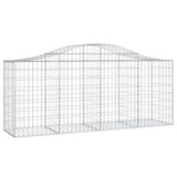 VidaXL Schans baskets 4 st vaulted 200x50x80 100 cm galvanized iron