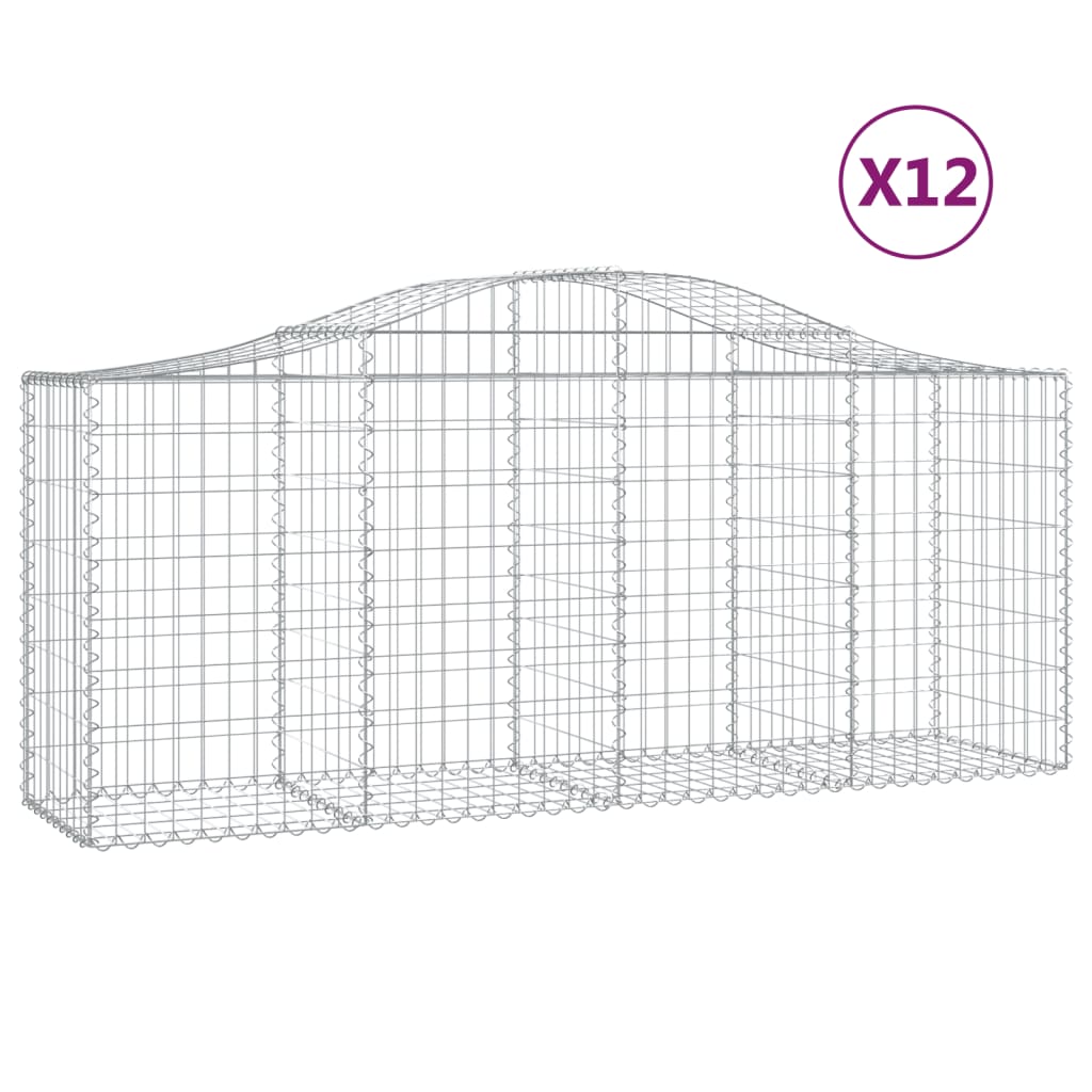 Vidaxl Schans Kosze 12 ST sklepione 200x50x80 100 cm żelazo