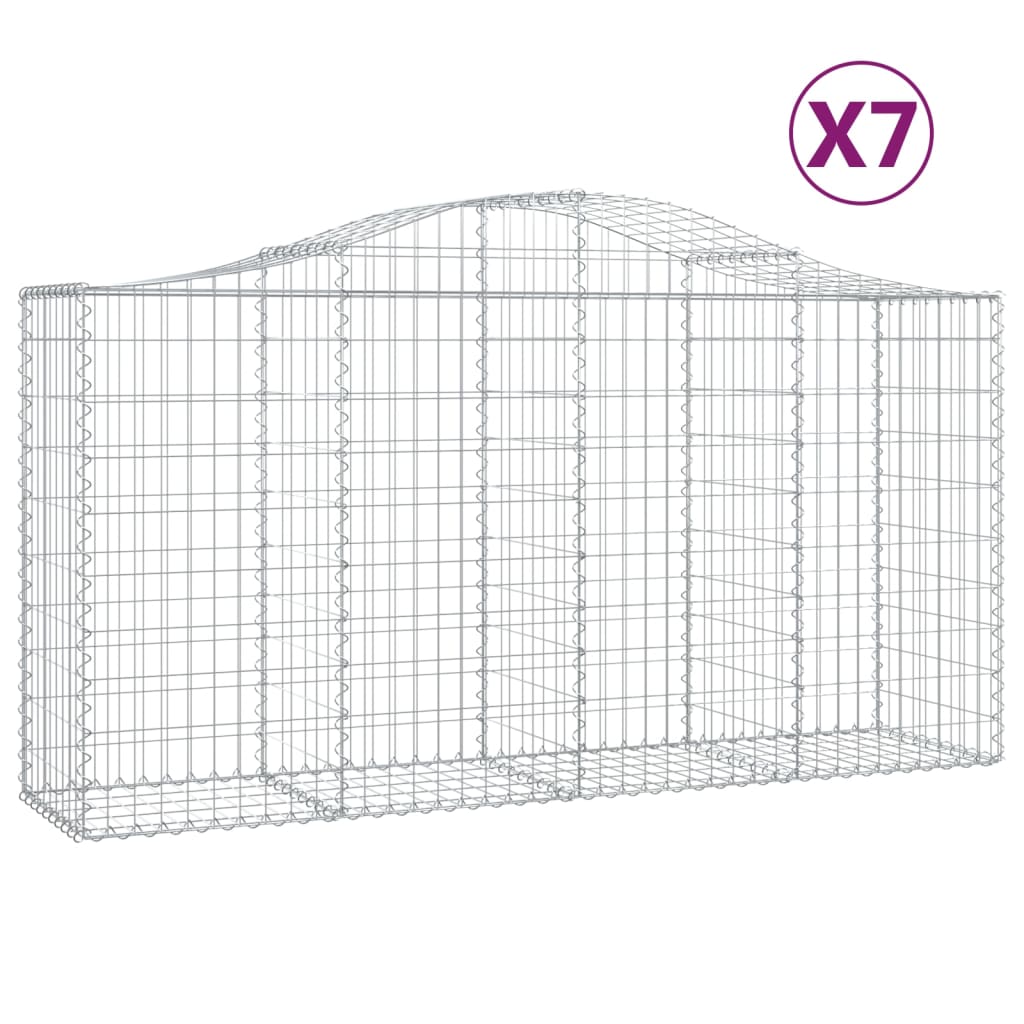 Vidaxl Schans kurver 7 St Vaulted 200x50x100 120 cm jern