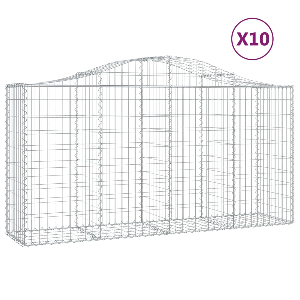 Vidaxl Schans baskets 10 st vaulted 200x50x100 120 cm iron